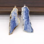 Natural Stone Blue Spodumene Rough Irregular Pendant For Jewelry MakingDIY Necklace Earring Hanging Accessories Charm Gift Party - Image 3