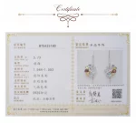 Potiy Natural Pear Citrine Peridot Amethyst Garnet Sky Blue Topaz Dangle Drop Earrings 925 Sterling Silver For Women Daily Party - Image 4