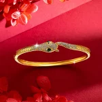 Yellow Golden Colored Snake Opening Bracelet for Women Simple Gold Bracelets Bangles Fine Jewelry Mother Girlfriend Gifts - Image 3
