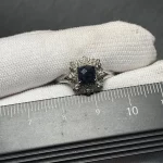 3MM Natural Sapphire Ring Adjustable Female Ring Jewelry for Women Gift Wholesale High Quality Vintage Fine - Image 5