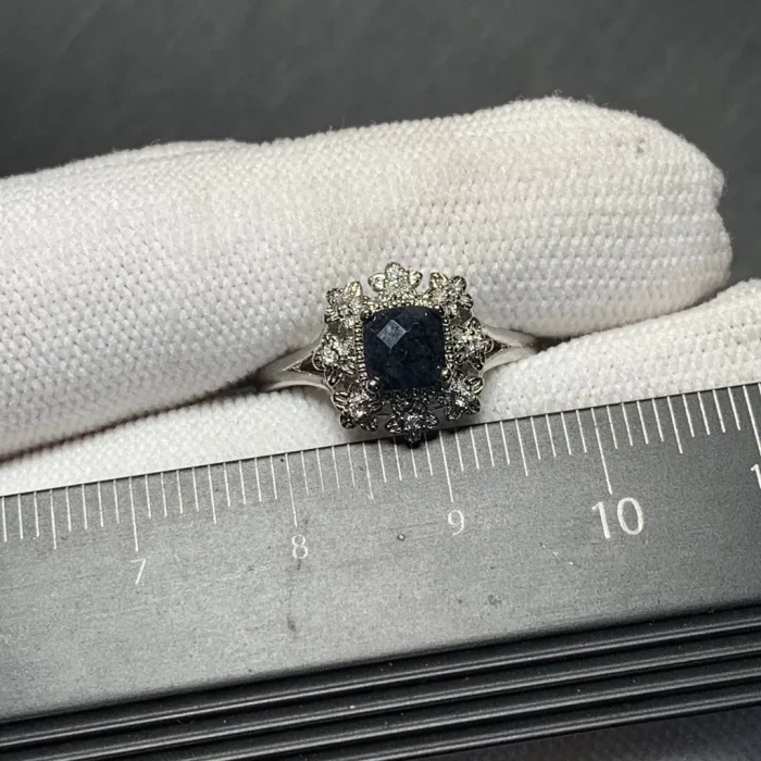 3MM Natural Sapphire Ring Adjustable Female Ring Jewelry for Women Gift Wholesale High Quality Vintage Fine - Image 5