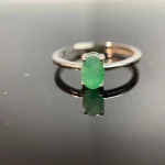 Natural Emerald Fashion Rings 925 Silver Women's Jewelry 4x6mm Gem Jewelry Finger Rings Wedding Party Gifts - Image 3