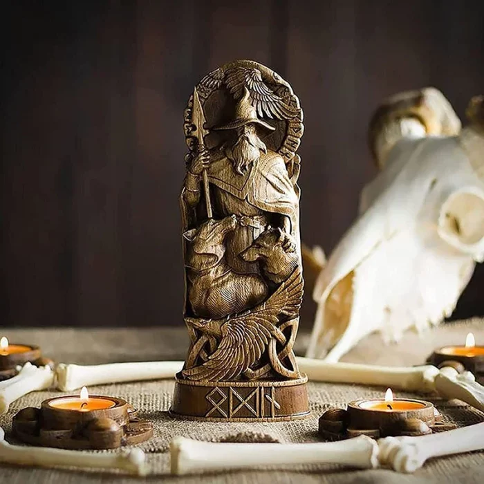 Viking God Goddes Sculpture Scandinavian Pantheon Resin Ornaments Freyja Statue Freya Norse Gods Carving Altar Heathen Asatru - Image 5