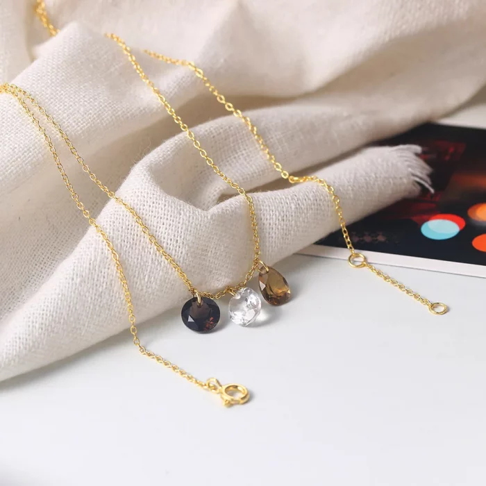 Natural Citrine Topaz Yellow Quartz Bare Stone Chocker For Women Elegant 925 Sterling Silver Gold Plated Fine Jewelry LMNI087 - Image 4
