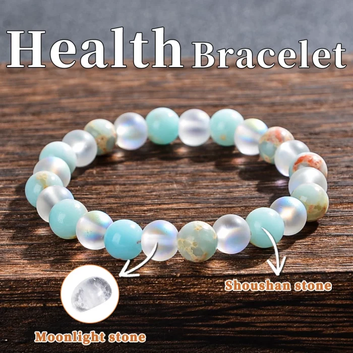 8mm Natural Shoushan Stone Health Bracelet, Bringing Health and Longevity, Fashionable Beaded Bracelet for Men and Women - Image 2