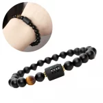 12 Zodiac Sign Obsidian Bracelet For Women Men Fashion Natural Black Agate Stone Elastic Bead Bracelet Bangles Birthday Jewelry - Image 6