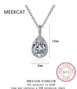 1.4ct Natural Peridot 925 Sterling Silver Pendant Necklace for Women Green Gemstone Anniversary Gift 45cm Link Chain - Image 7