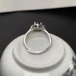 Natural Midnight Blue Sapphire Ring 6mm 1ct Genuine Sapphire 925 Silver Ring with 18K Gold Plating Gift for Women - Image 6