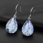 Blue Aquamarine Teardrop Earrings Silver 925 2025 Luxury Jewelry For Women Hanging With Stone Art Deco Gift Female High Quality - Image 5