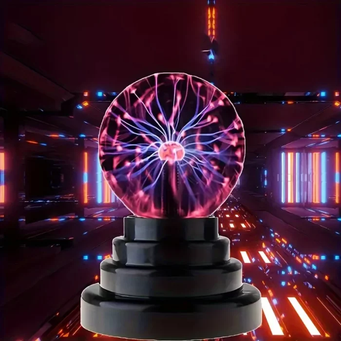RGB Electrostaticion Plasma Ball Lamp - Touch Control Lightning Globe, USB Powered Color-Changing Mood Light with Glass Cover - Image 6