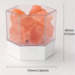 E5 LED Natural Himalayan Crystal Salt Lamp Rock Salt Night Lamp Table Lava Lamp USB Plug Meditation Home Room Bedroom Decoration - Image 7