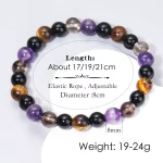 Protection Natural Stone Bracelet For Women Men Attract Good Luck Money Protection Health Crystal Citrine Tiger Eye Bracelet - Image 2