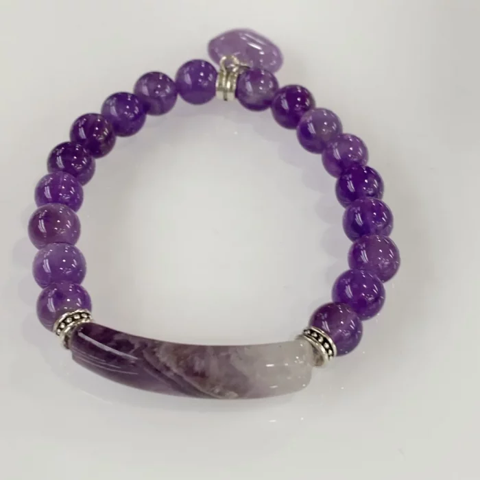 Natural amethyst red agate Druzy Rose Quartz Gemstone Beaded Beads Bracelet for Women Girls Jewelry Gifts - Image 2