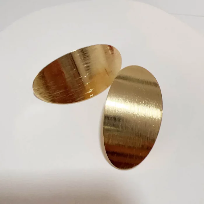 Exaggerated Metal Earrings Texture Retro Fashion Temperament Oval Brushed Textured Earrings Stud Earrings Wholesale 245 - Image 7