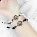 Handmade 6mm Natural Stone Braided Bracelet for Women Men Charn Flower Phantoscope Bangles Malachite Onyx Beads Bracelet Jewelry - Image 5