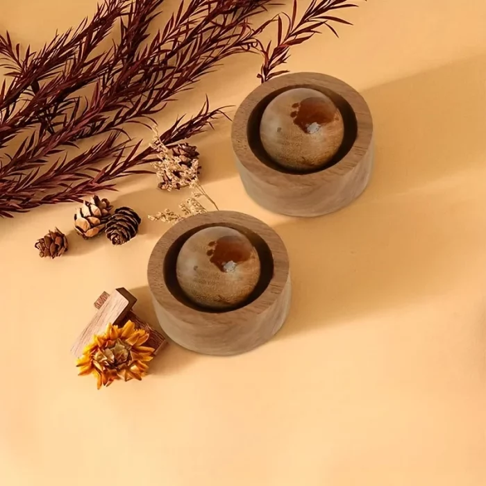 Car & Home Essential Oil Diffuser - Made of Wood Mini Cute Natural Fragrance Diffuser Suitable for Bedroom Living Room Bathroom - Image 4