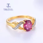 Solitare silver ring with natural filled ruby oval 6*8mm 2ct gemstones fine jewelry for women classic design - Image 4