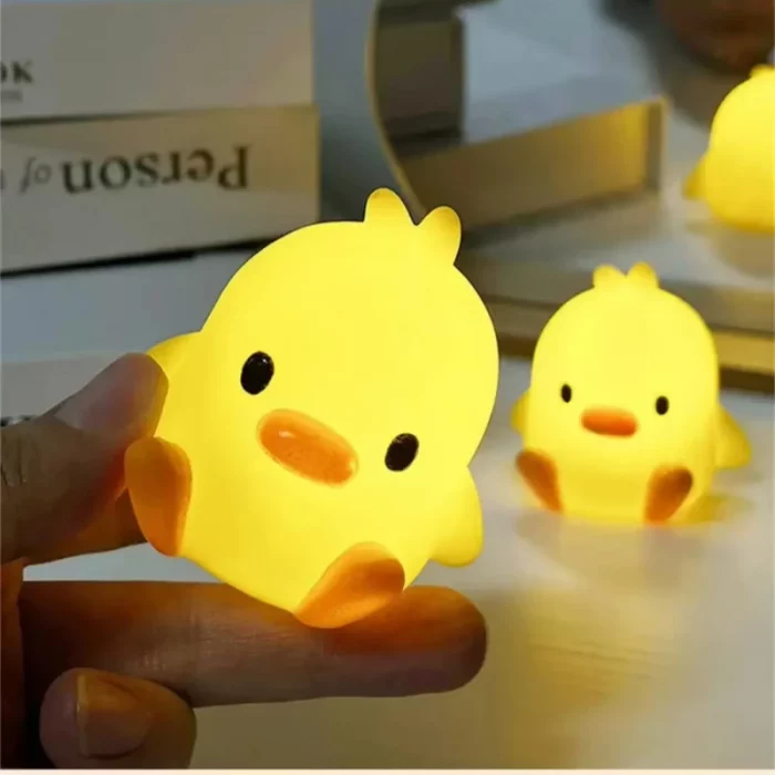 Cartoon Sleep Night Lamp Animal Cartoon Duck Chicken Led For Soft Light Night Kids Room Bedside Home Decoration Ambient Light - Image 6