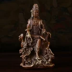Feng Shui Copper Lucky Guanyin Ornaments Home Office Small Offering Buddha Statue Bodhisattva Decor - Image 2