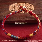 Tibetan Bracelet Colorful Thread Good Lucky Charm Rope Bracelet Bangles For Women Men Knots Red Thread Bracelets - Image 5