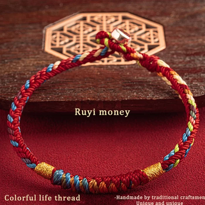 Tibetan Bracelet Colorful Thread Good Lucky Charm Rope Bracelet Bangles For Women Men Knots Red Thread Bracelets - Image 5