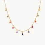 CANNER 925 Sterling Silver Clavicle Chain Necklace for Women Exquisite Colorful Zircon CZ Pendant Choker Necklaces Jewelry Gifts - Image 4