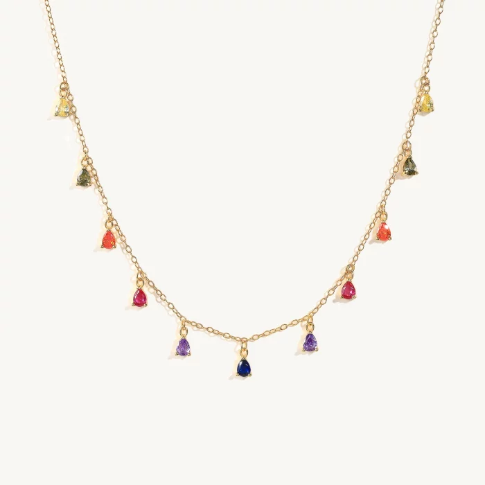 CANNER 925 Sterling Silver Clavicle Chain Necklace for Women Exquisite Colorful Zircon CZ Pendant Choker Necklaces Jewelry Gifts - Image 4