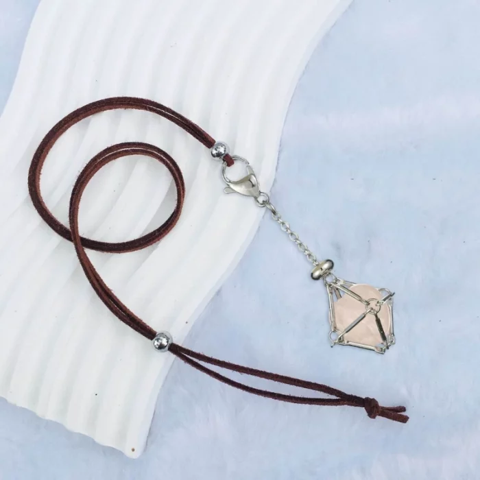 Stainless Steel Design Crystal Cage Keychain Holder Net Metal Chain Stone Collecting Holder Adjustable Pendant Jewelry - Image 4