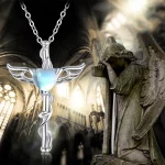 CAOSHI Newly Designed Daily Wearable Pendant Necklace with Blue Heart Shaped Imitation Moonstone Aesthetic Accessories for Women - Image 2