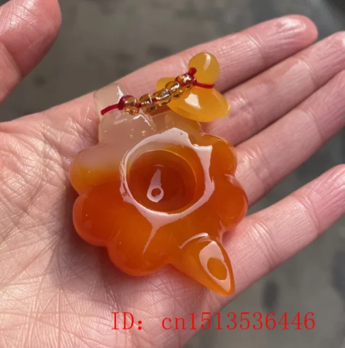 Gold Filigree Jade Kettle Pendant Jewelry Amulet Gifts Gemstone Carved Charm Natural Teapot Fashion Chinese Jade Ornament - Image 3