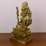 Feng Shui Lucky Copper Attract Wealth Fudomyo Dzong Buddha Statue Home Living Sculptures - Image 5