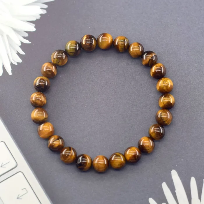 5A Natural Yellow Tiger Eye Bracelets Men Women Charm Beads Stone Jewelry Gain Wealth and Money Bangle One Dollar Item Pulsera - Image 3