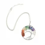 Natural Tree of Life Necklace 7 Chakra Crystal Stone Pendant Handmade Healing Colour Quartz Wedding Jewelry for Women Necklace - Image 7