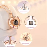 Projection Necklace 100 Languages I Love You Pendant Jewelry For Girlfriend Wife Lover Couple Creative Romantic Necklaces Gifts - Image 3