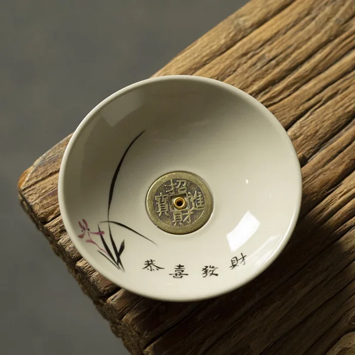 Creative Ceramic Line Incense Burner Household Agarwood Sandalwood Plate Smoking Tea Room Incense Path Incense Insert - Image 5