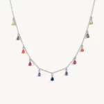 CANNER 925 Sterling Silver Clavicle Chain Necklace for Women Exquisite Colorful Zircon CZ Pendant Choker Necklaces Jewelry Gifts - Image 5