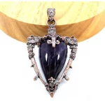 Water Drop Crystal Pendant Necklace for Men and Women Natural Amethyst Rose Quartz Onyx Lapis Lazuli Opal Antique Stone Jewelry - Image 6