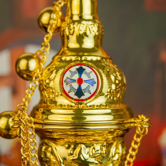 HTISOK Orthodox Church Incense Christian Hanging Incense Burner with Chain Mass Prayer Easter Orthodox Church Incense Burner - Image 4