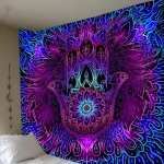 Psychedelic Dreamcatcher Moon Feather Tapestry Hippie Large Bohemian Mandala Tapestries Wall Cloth Carpet Ceiling Room Decor - Image 5