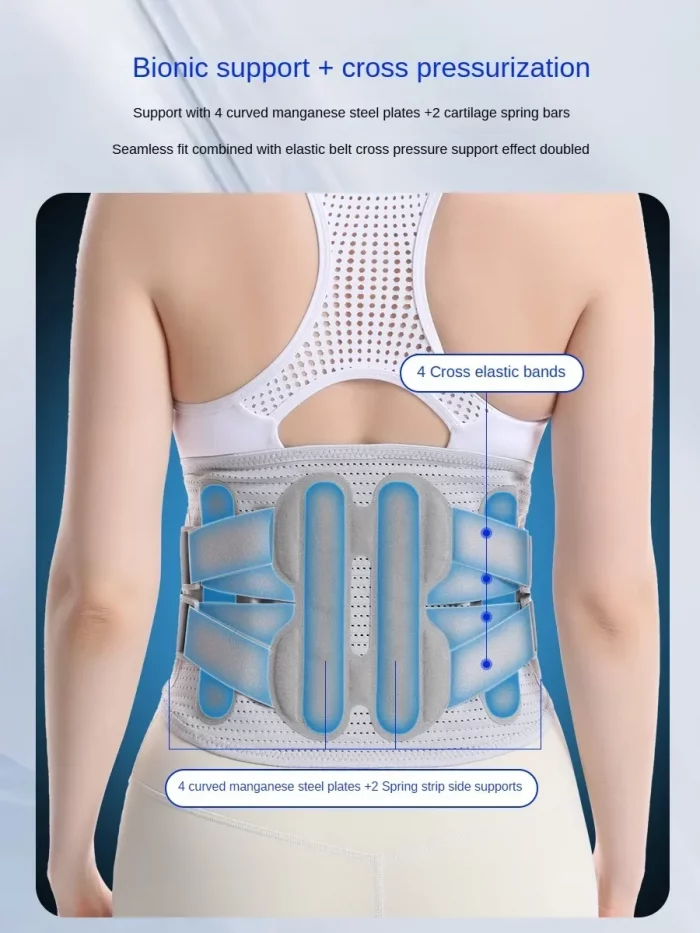 Back Brace Support Belt-Lumbar for Back Pain,Sciatica,Scoliosis,Herniated Disc Adjustable Straps-Lower with 3 Pads for Men&Women - Image 2