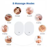 EMS Mini Massage Patch Convenient, Shoulder, Neck and Neck Massage Device - Home Electric Meridian Pulse USB Charging - Image 3
