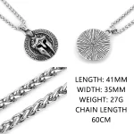 Viking Spartan Warrior Mask Necklace Stainless Steel Men Hip Hop Punk Amulet Pendant Necklace Vintage Warrior Jewelry Wholesale - Image 7