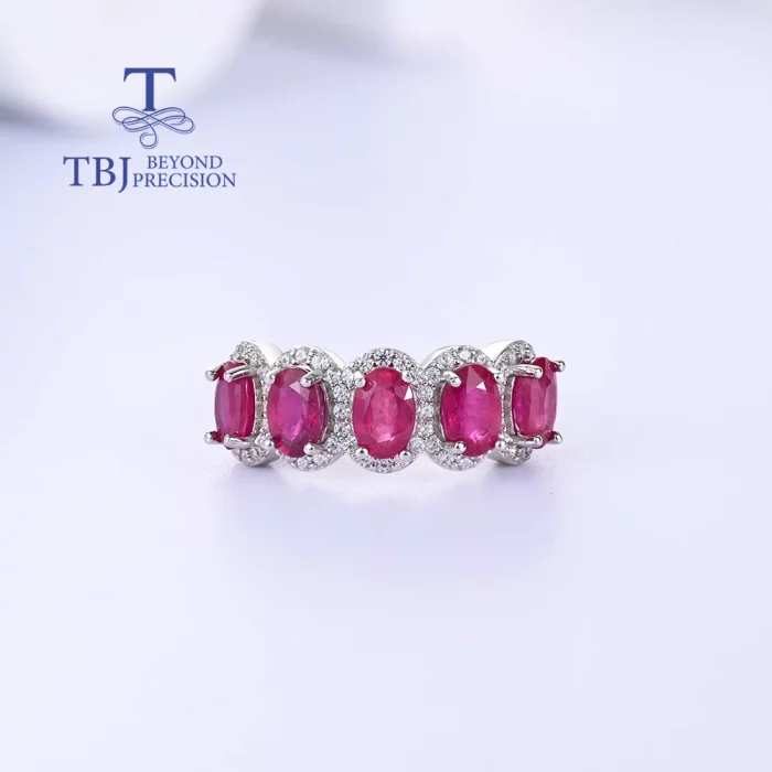 Precious July Birthstone Natural Filled Ruby Ring 925 Silver Rare Real Gemstone Women's Anniversary & Engagement gift - Image 4