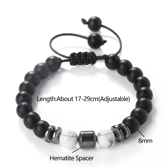 Classic Men Natural Stone Bracelet 8mm Natural Tiger Eye Onyx Stone Bracelets&Bangles Fashion Women Yoga Jewelry Friendship Gift - Image 7