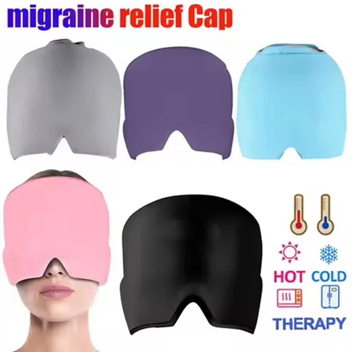 Headgear Migraine Relief Cap Gel Ice Cap Cold Compress Therapy Cap Ice Head Wrap Pack Eye Mask For Pressure Relieve Pain - Image 6