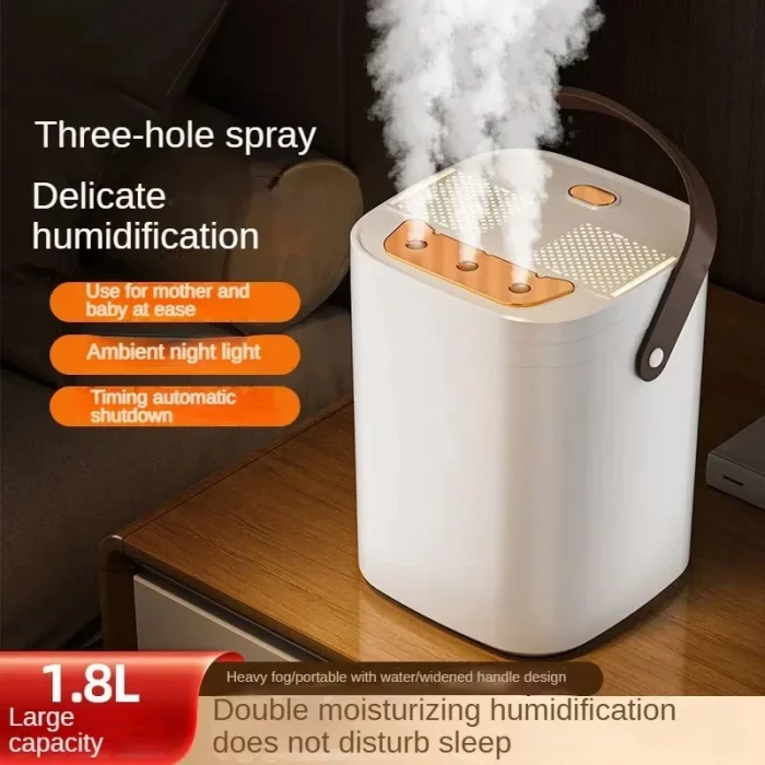 1.8L Ultrasonic Humidifier 3-in-1 Night Light Aromatherapy Diffuser Dual Filter Auto Shut-Off Ultra Quiet Baby Office Car Home - Image 2