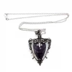 Water Drop Crystal Pendant Necklace for Men and Women Natural Amethyst Rose Quartz Onyx Lapis Lazuli Opal Antique Stone Jewelry - Image 4