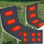4 Heated Areas Camping Chair Heated Mat USB/Type-C Rechargeable 3 Speed Adjustable Smart Temperature Control Winter Warm Pads - Image 2