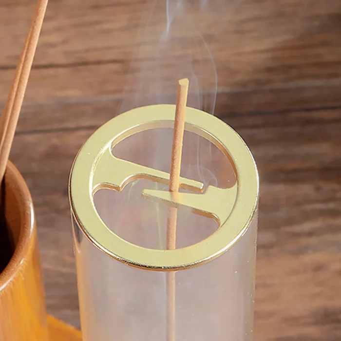 2 in 1 Incense Holder for Sticks Anti-Ash Flying Incense Burne with Glass Ash Catcher and Bamboo Incense Sticks Organizer - Image 6