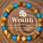 Protection Natural Stone Bracelet For Women Men Attract Good Luck Money Protection Health Crystal Citrine Tiger Eye Bracelet - Image 3